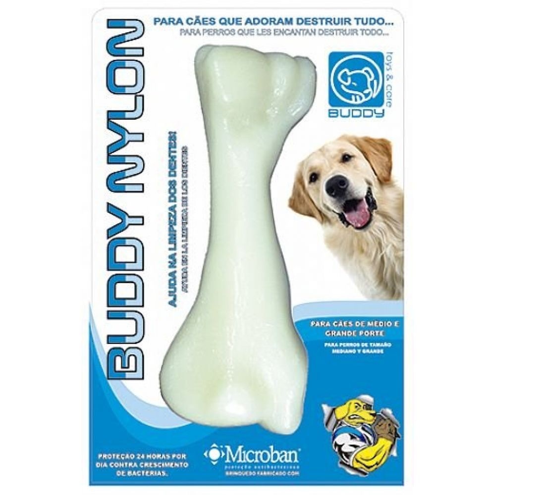 Miniatura Osso Resistente em Nylon Buddy Toys Cães Mordedores