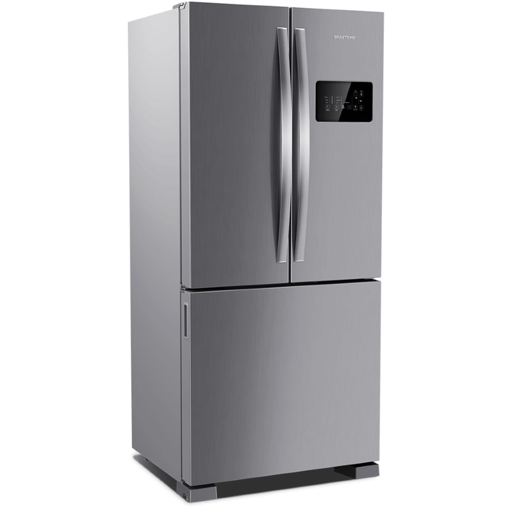 Miniatura Geladeira Brastemp Frost Free French Door A+++ 554 litros cor Inox - BRO85AK 110V