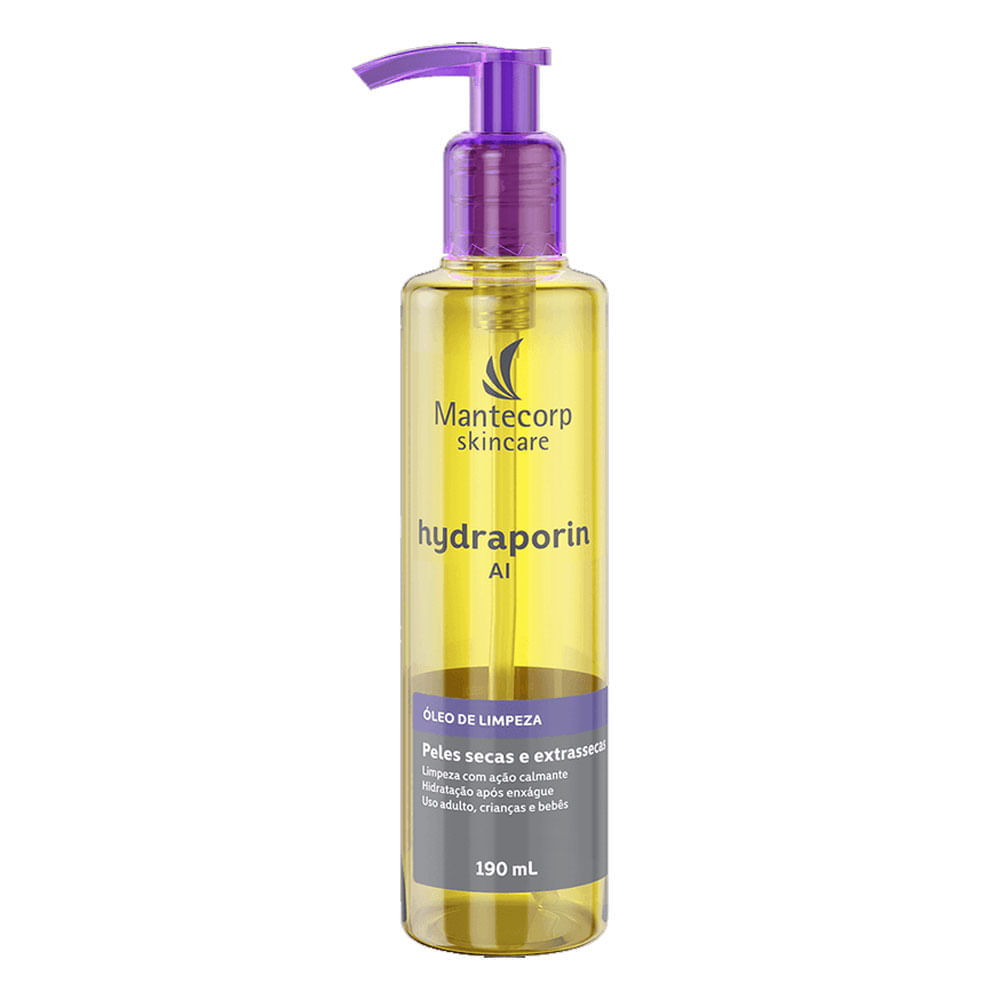 Miniatura Hydraporin AI Mantecorp Skincare Óleo de Limpeza Peles Secas e Extrassecas 190ml