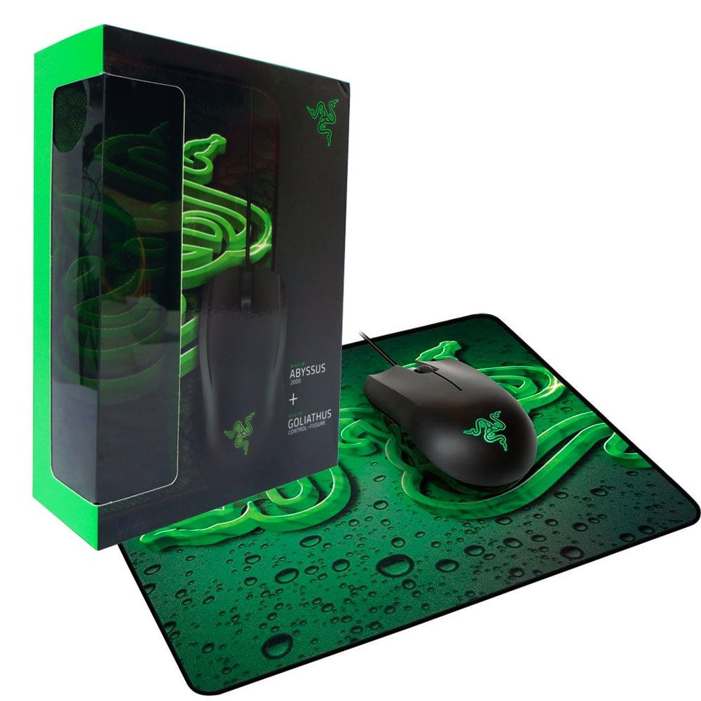 Miniatura Mouse Razer Abyssus 2000 e Mousepad Goliathus Control