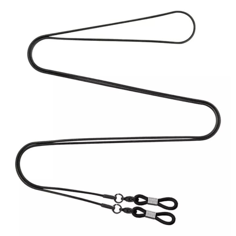 Corrente Óculos Sol Masculina Metal Preto - Kit 05 Unid.