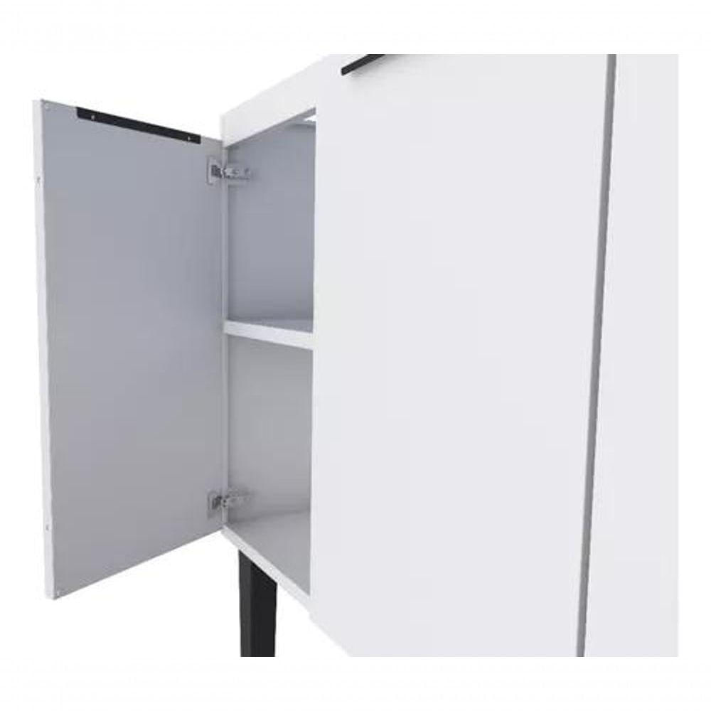 Conjunto Cozinha Jupter 100% Aço Reforçado 1.80 Mt -gabinete + Armario Aereo - Cozimax branco