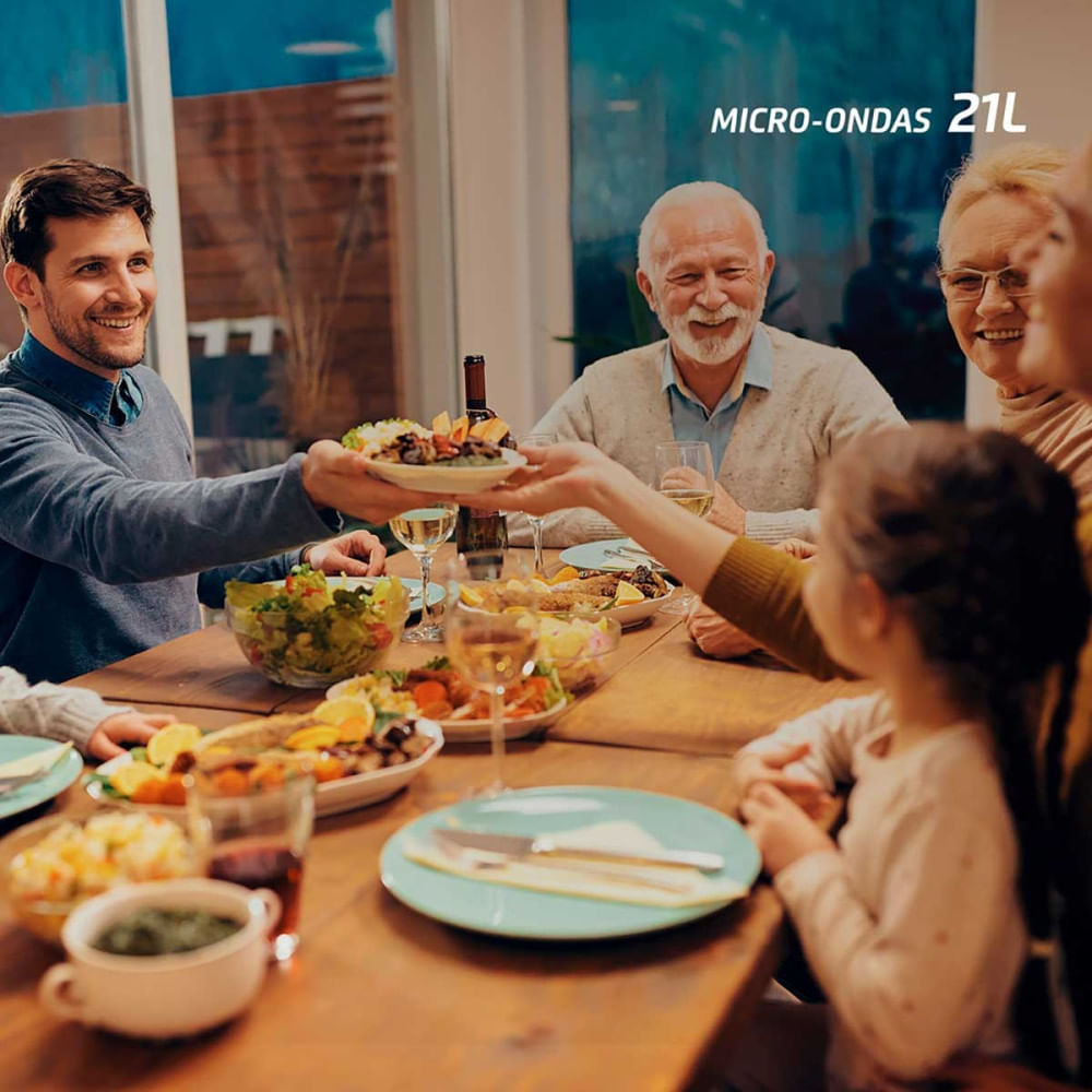 Micro-Ondas Mondial 1200W MO-01-21-E Cinza Espelhado - 110V