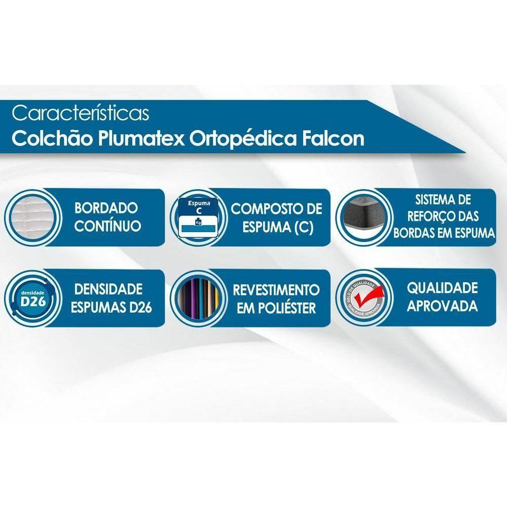 Miniatura Colchão Solteiro Espuma D26 Falcon Firme (88x188x18) - Plumatex