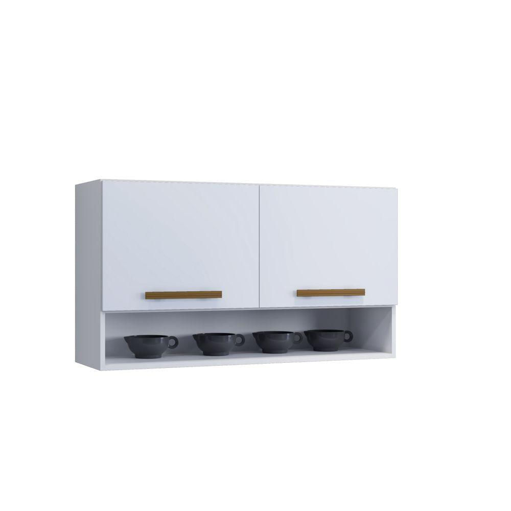 Miniatura Armário Aéreo Beta 2 Portas Arte Móveis Branco