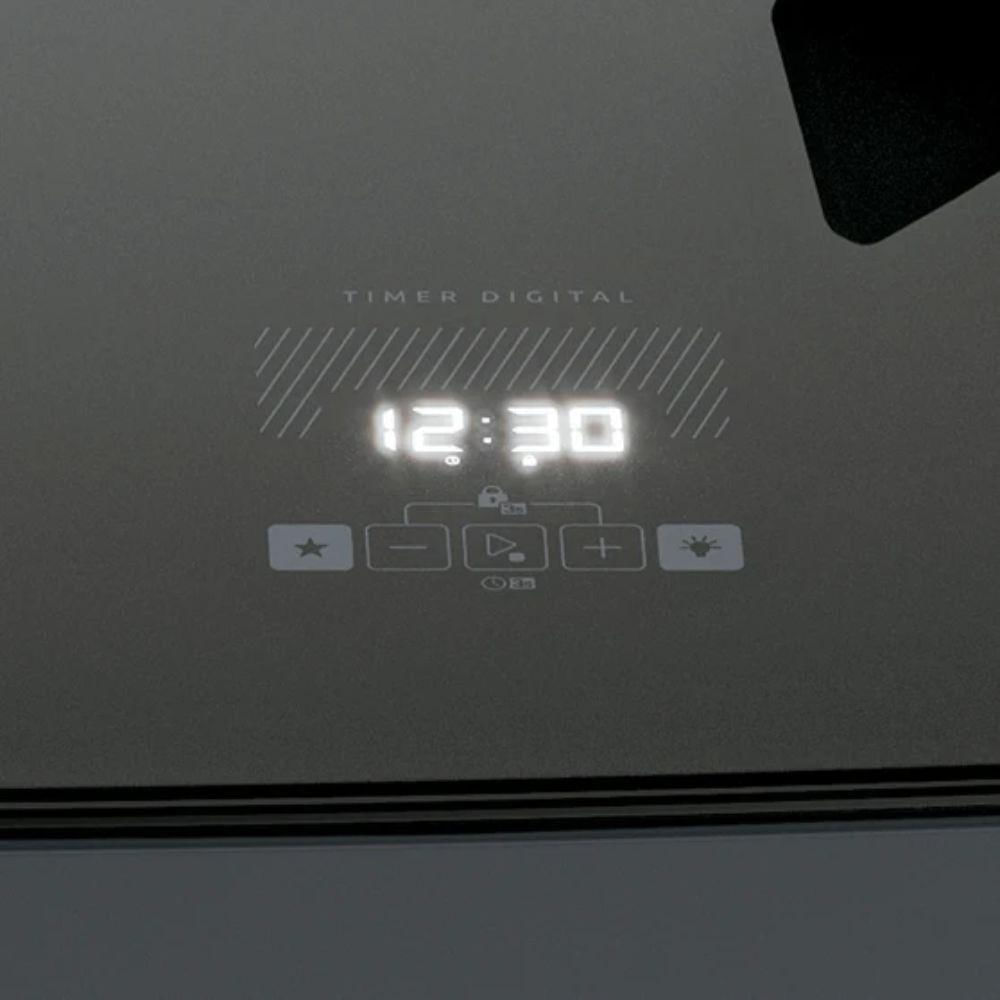 Fogão Dako 4 Bocas Supreme Timer Glass Titanium Bivolt