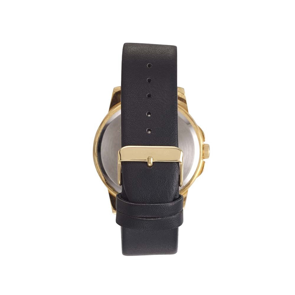 Miniatura Kit Relógio Masculino Casual Dourado Com Fone Bluetooth