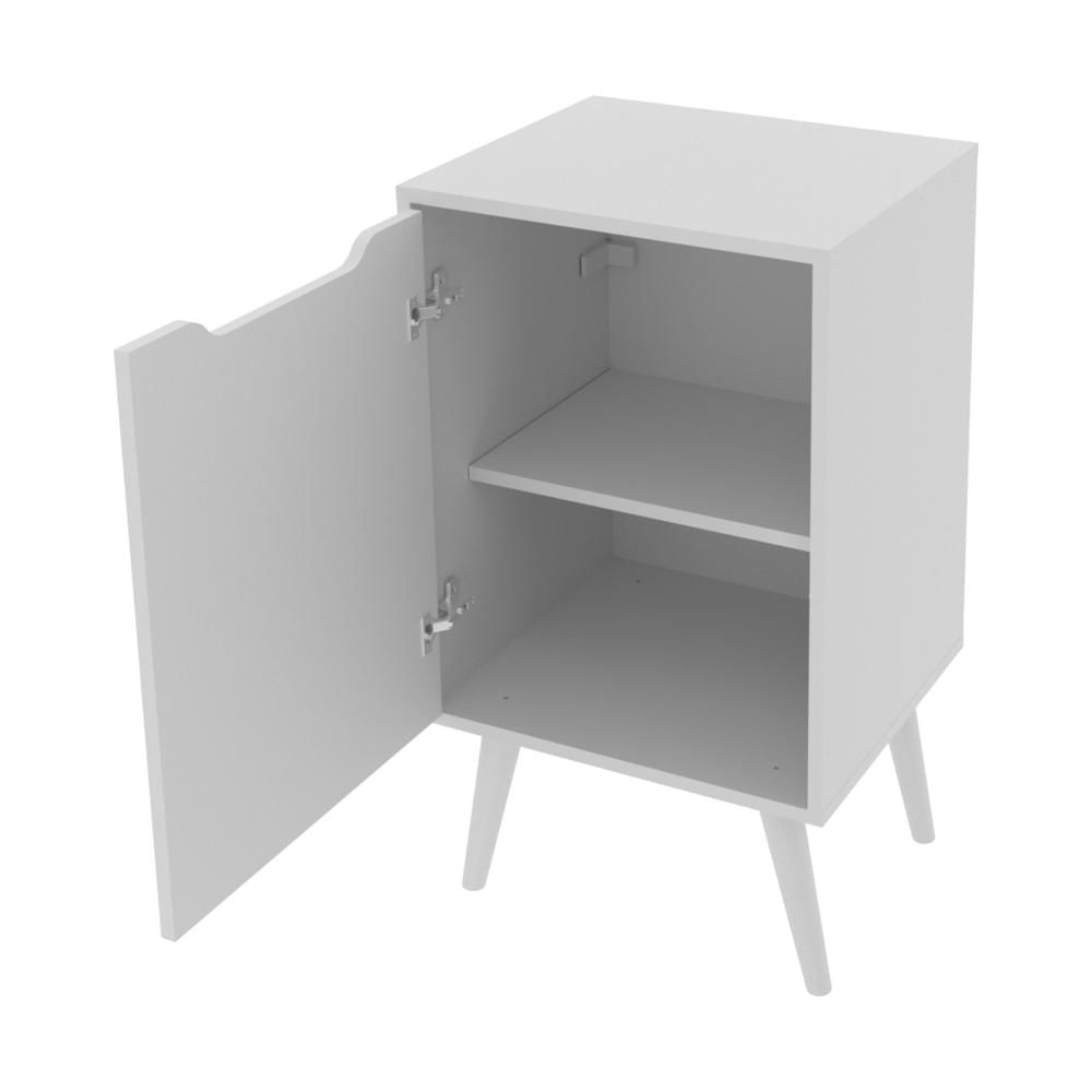 Miniatura Gabinete Banheiro 45cm 1 Porta Retrô Multimóveis CR10120 Branco