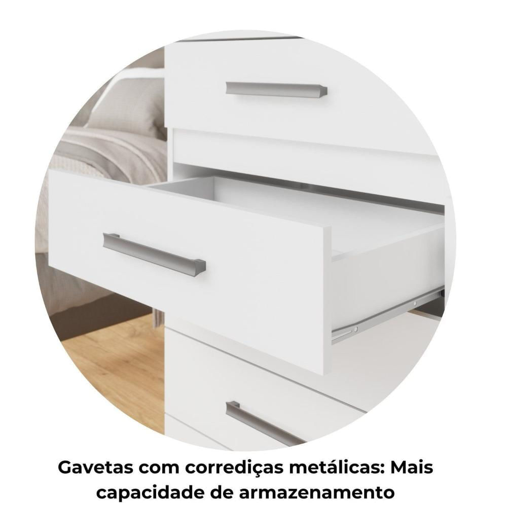 Cômoda 10 -Gavetas Alexia - Yescasa Branco