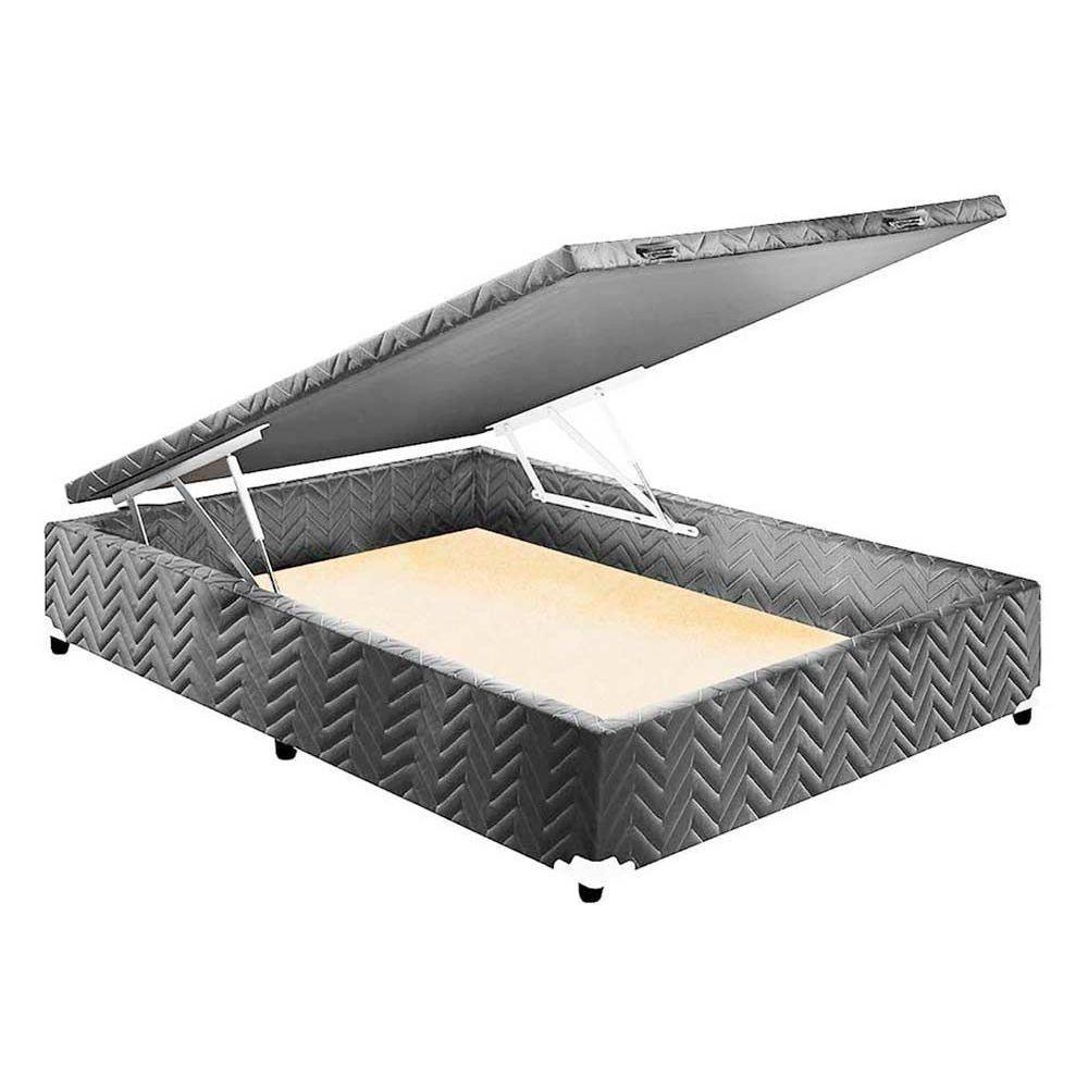 Miniatura Cama Box Baú Universal Casal Rústico Gray (138x188x36) - Paropas