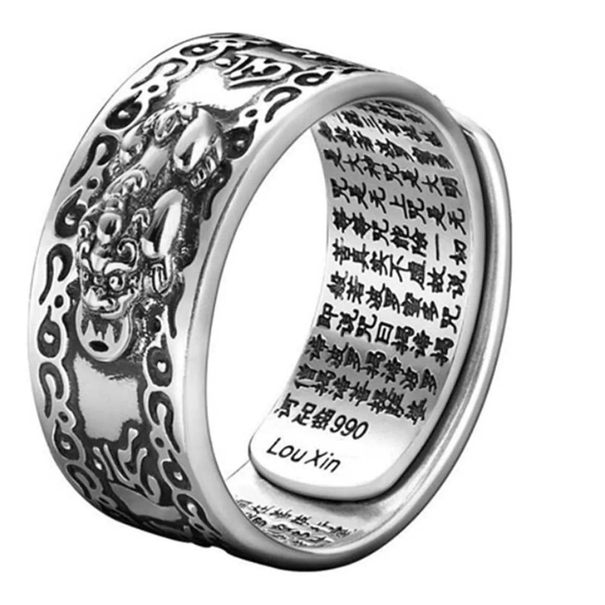 Miniatura 2 Anel Pixiu Feng Shui Atrativo Prosperidade-Sorte-Riqueza