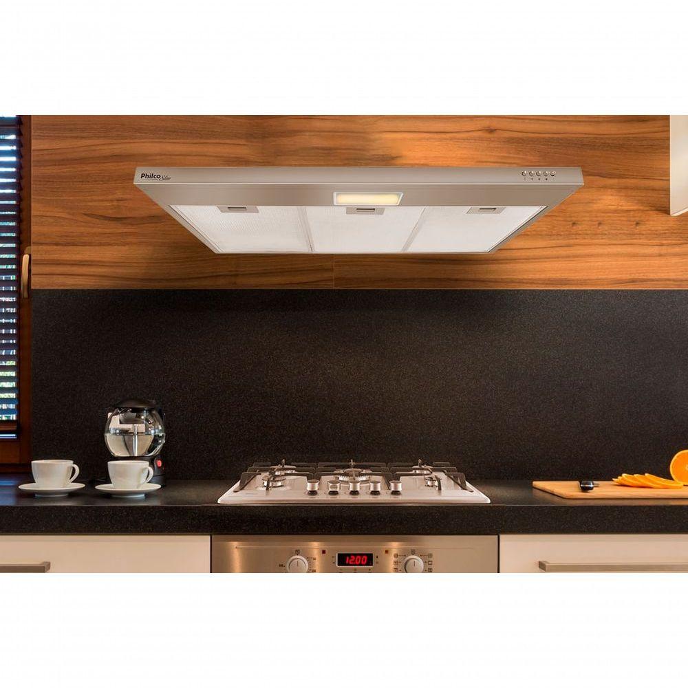Miniatura Depurador E Exaustor Philco PDR90I Slim 90cm 3 Velocidades Inox 110V