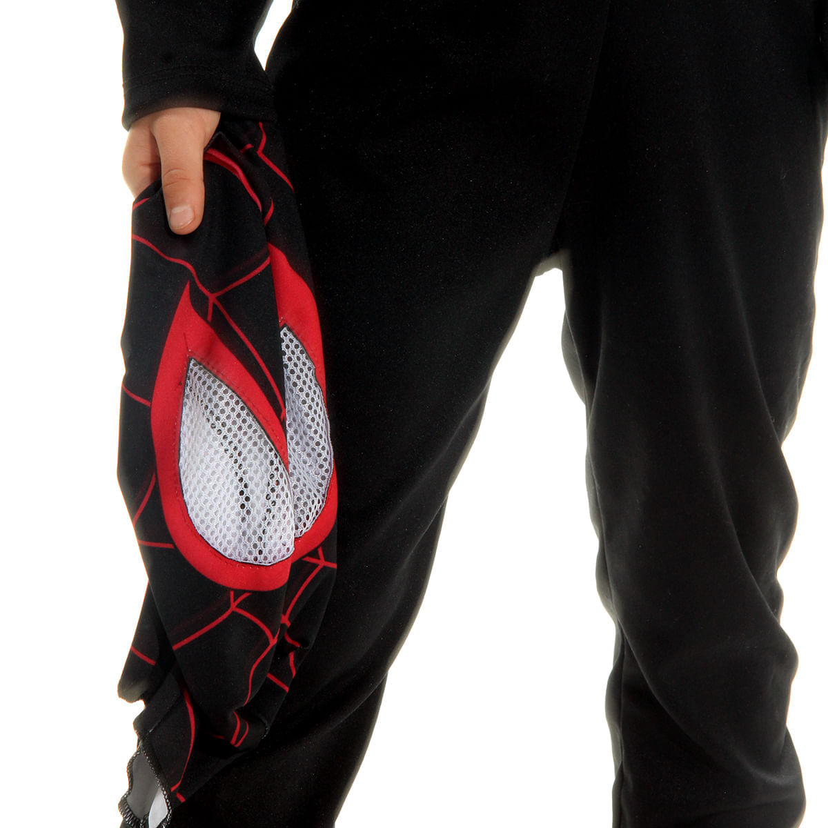 Miniatura Fantasia Infantil Homem Aranha Preto Miles Morales com Máscara - Marvel G