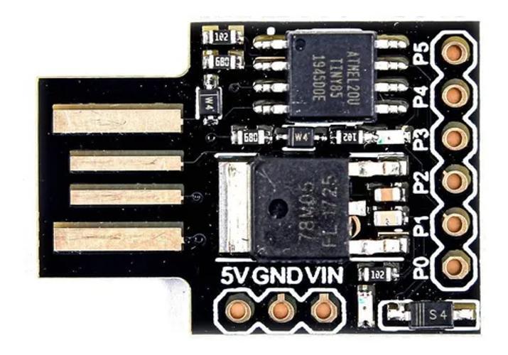 Miniatura Módulo Digispark Attiny85 Usb I2C Spi Pwm Analogico