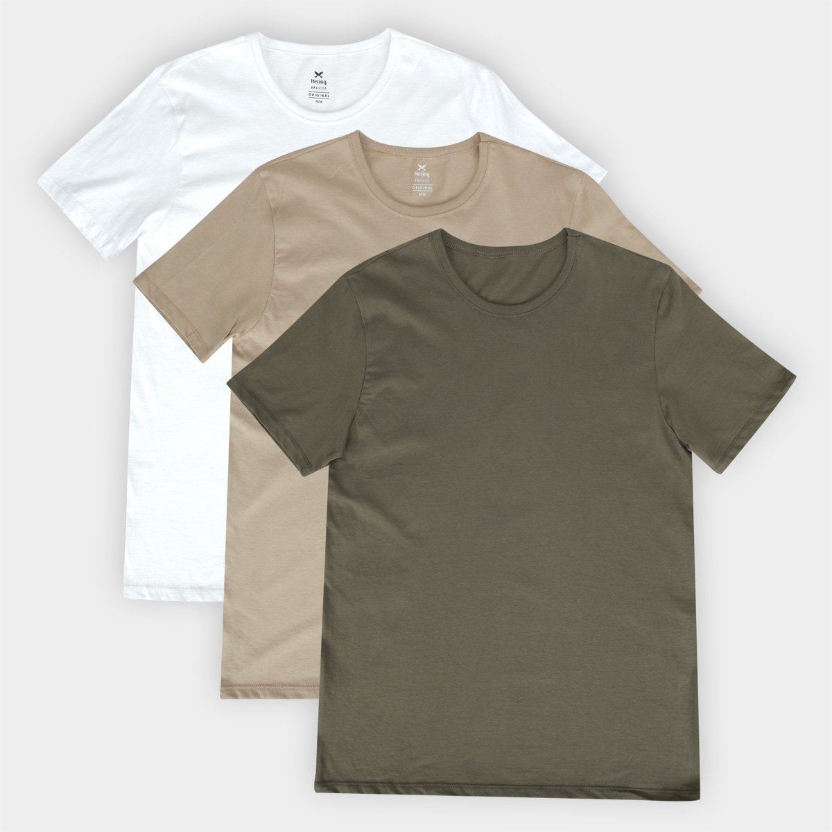 Kit Camiseta Hering C/ 3 Peças Masculina