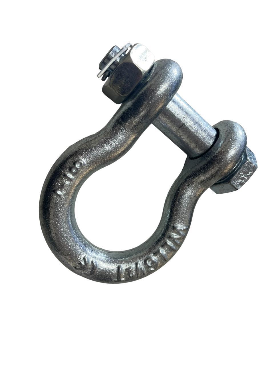 Miniatura Mosquetao Manilha Curva Anilha Gancho Pino Alloy 7/8 6,5 Ton