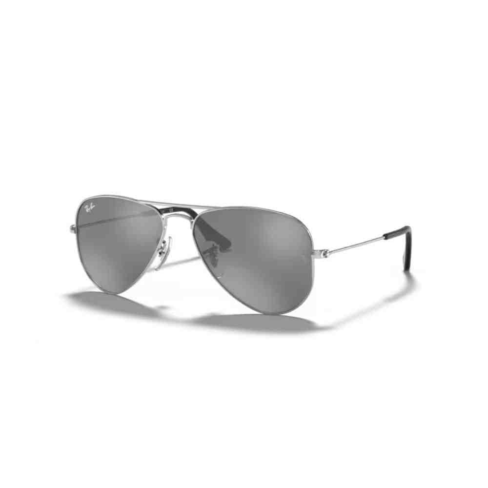 Miniatura Óculos De Sol Ray Ban Aviator Infantil Prata 0Rj9506S2126G50