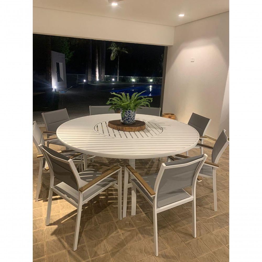 Miniatura Jogo De Mesa Tela Sling Giratória Com 8 Cadeiras