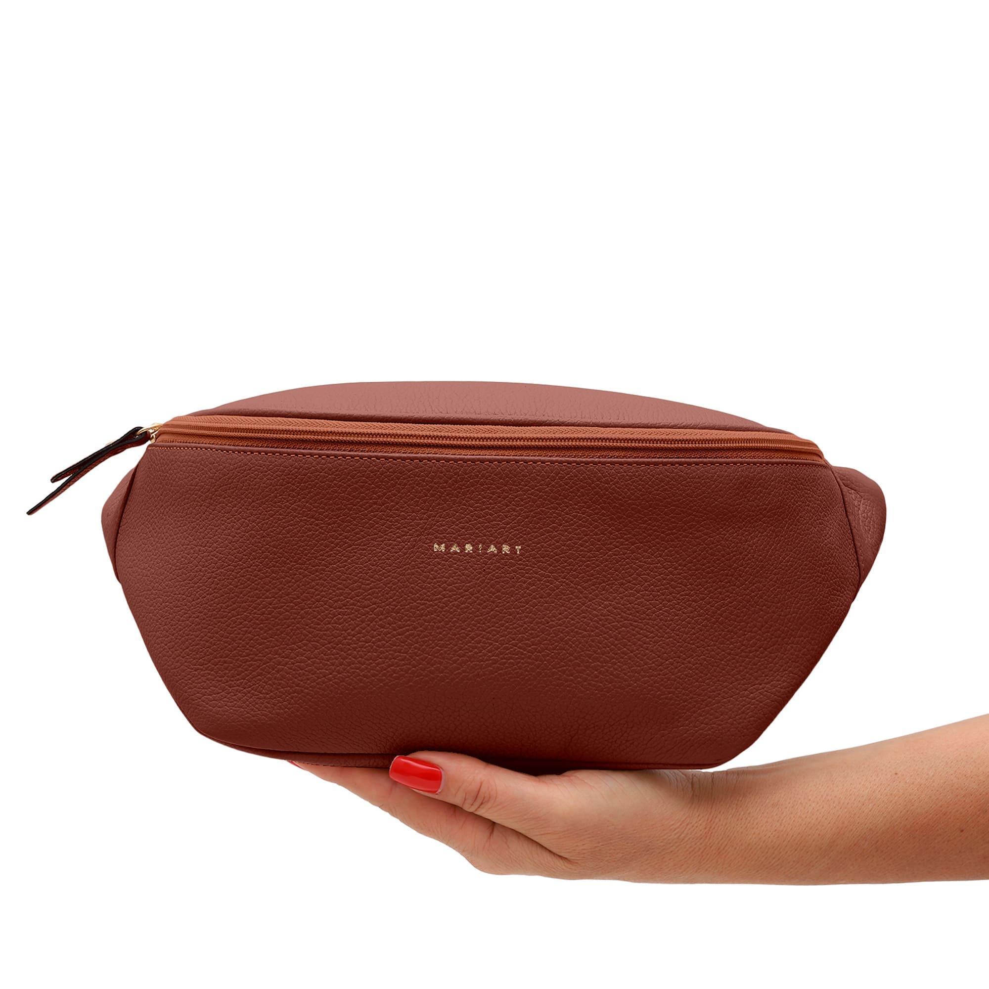 Miniatura Pochete Feminina De Couro Bovino Mariart Begônia