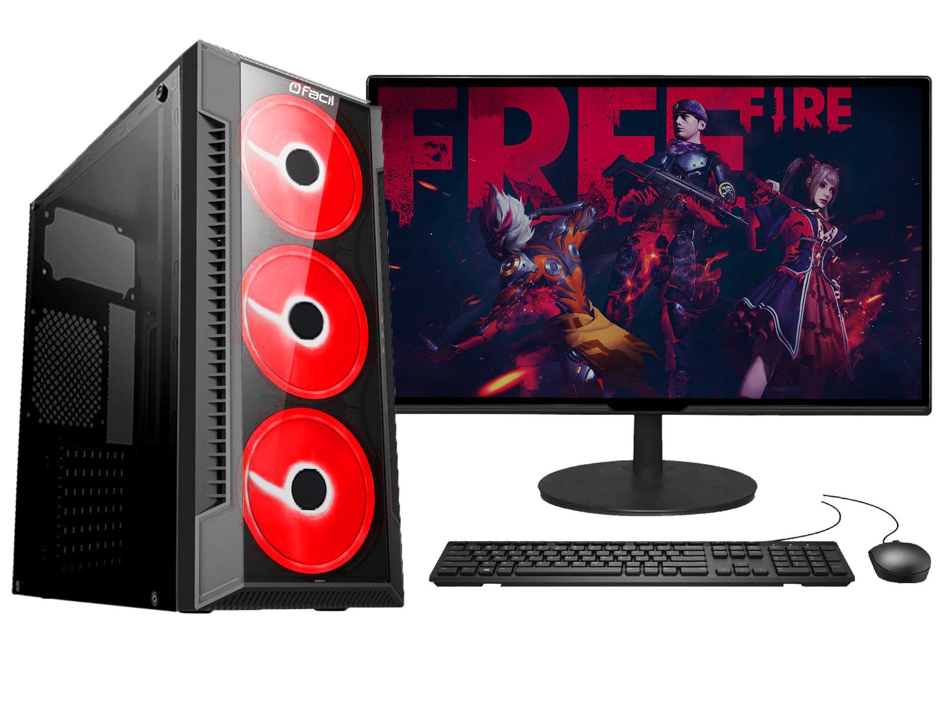 Miniatura Pc Gamer Barato Completo Intel I5 8Gb Ssd 240Gb Monitor 21