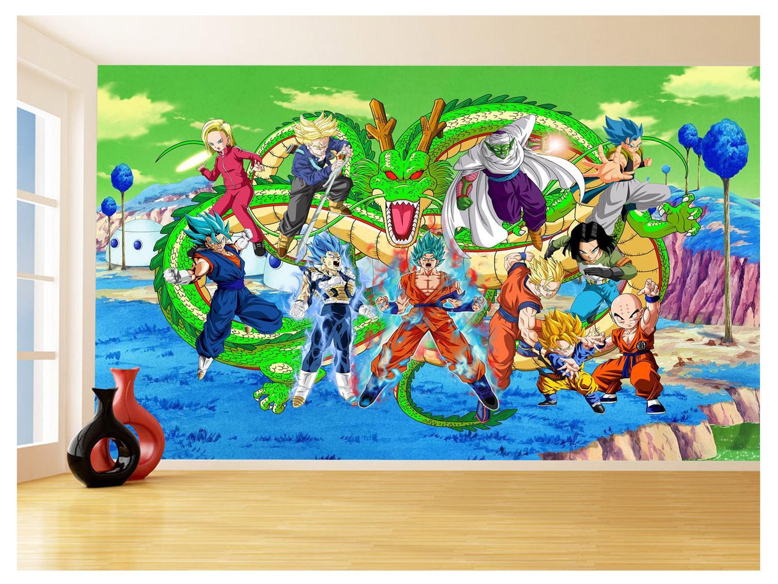 Miniatura Papel De Parede Dragon Ball Goku Vegeta Anime 3,5M Dbz350