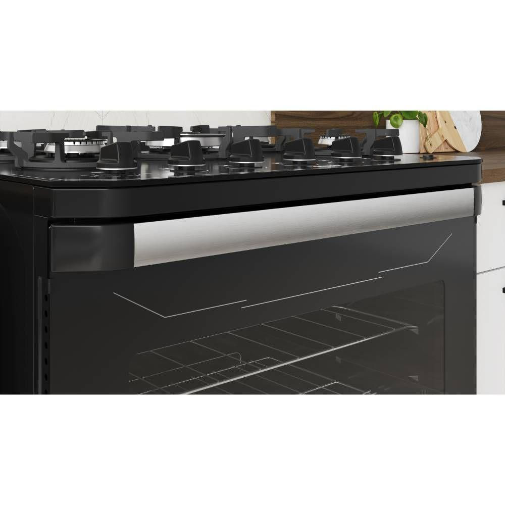 Miniatura Fogao Itatiaia Itamaster 5 Bocas Preto Tripla Chama Mesa De Vidro Bivolt (3700000331)