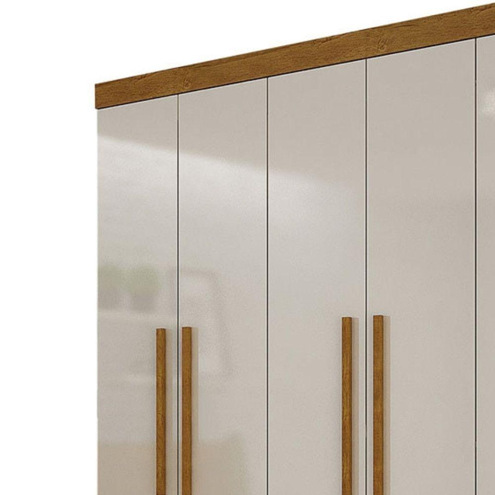 Miniatura Guarda Roupa Casal Hera 6 Portas Rufato Imbuia/off White