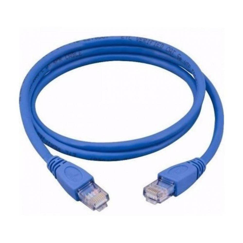 Miniatura Cabo de Rede Ethernet Lan Rj45 Cat 5 Utp Azul 5 Metros