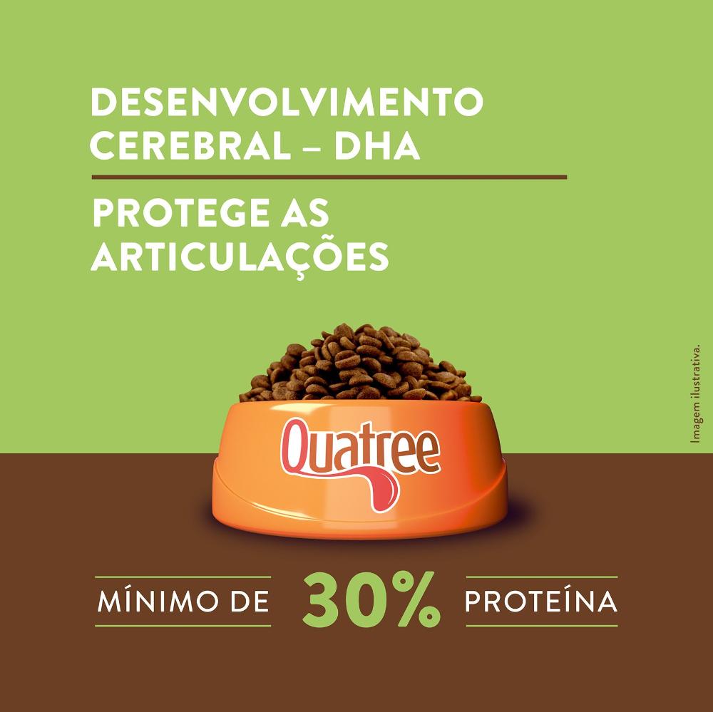 Miniatura Ração Seca Quatree Supreme Frango e Batata Doce Cães Filhotes Raças Médias e Grandes - 15 Kg