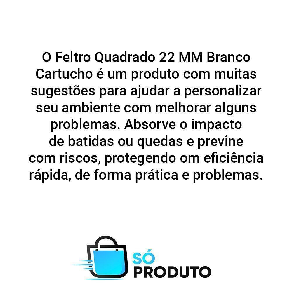 Miniatura Feltro Quadrado 22 Mm Branco Cartela C/16 Unidades