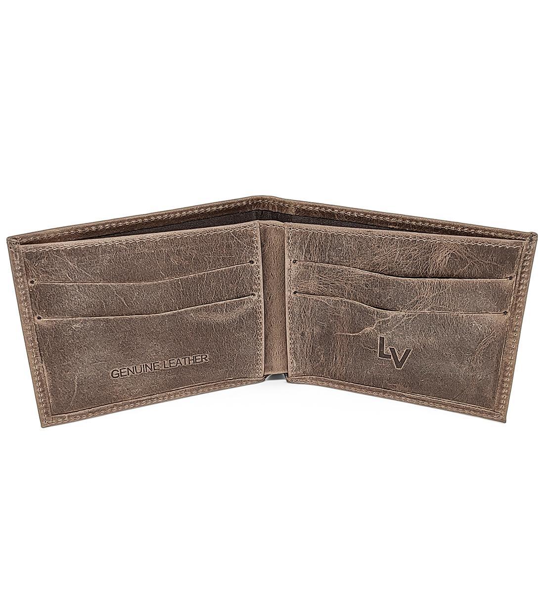 Miniatura Carteira Slim Masculina De Couro Le Voyage Cnh Cartões Notas