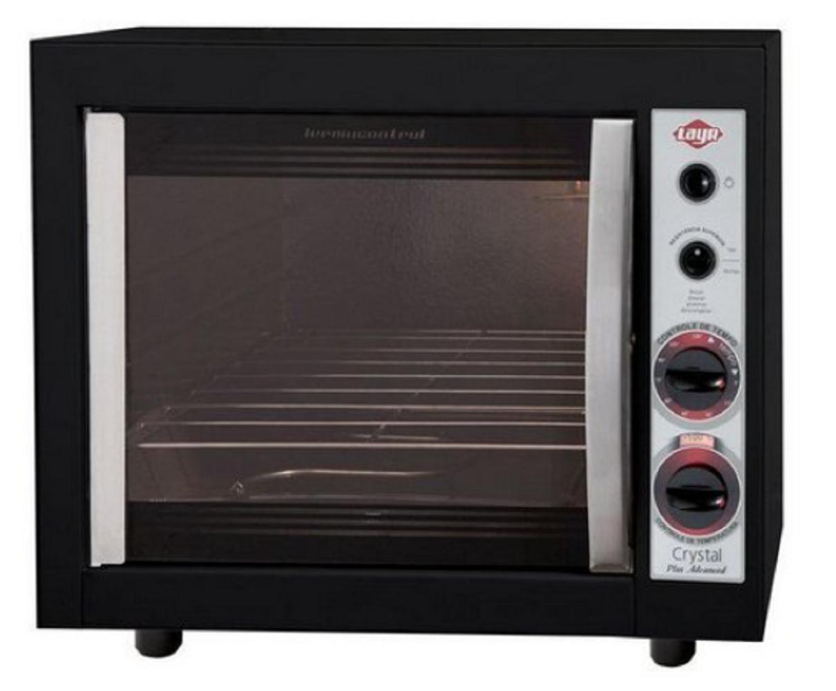 Miniatura Forno Elétrico Layr Crystal Plus Advanced 1750W 46L Preto