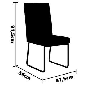 Miniatura Cadeira Fabone Meg em Aço e Revestimento em Courino Preto Fosco/Café