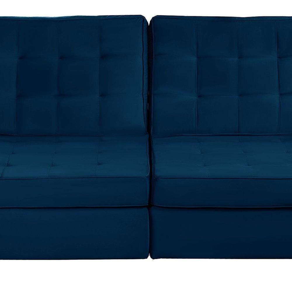 Sofá Curitiba Modular 3 Lugares 230cm Retrátil Reclinável Yescasa Azul