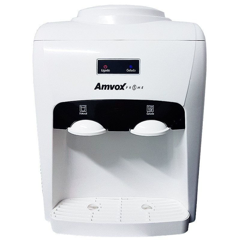 Miniatura Bebedouro Refrigerado Eletrônico Água Gelada Natural Bivolt Bivolt - Eletrico - Branco - Bebedouro - Plástico - Mesa - Garrafão - Bivolt automático