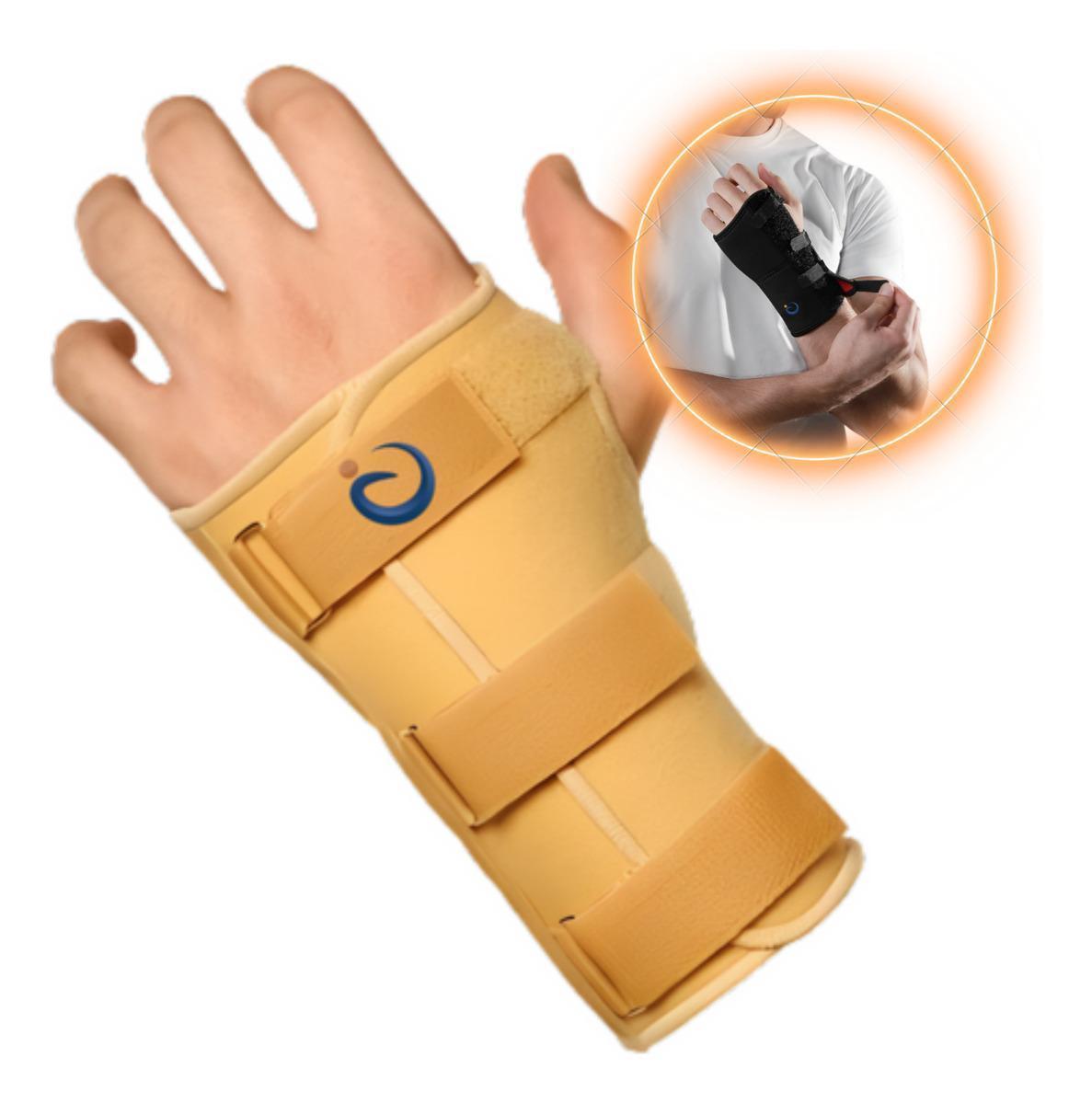 Miniatura Munhequeira Órtese Imobilizador Pulso Punho Direito Bege G