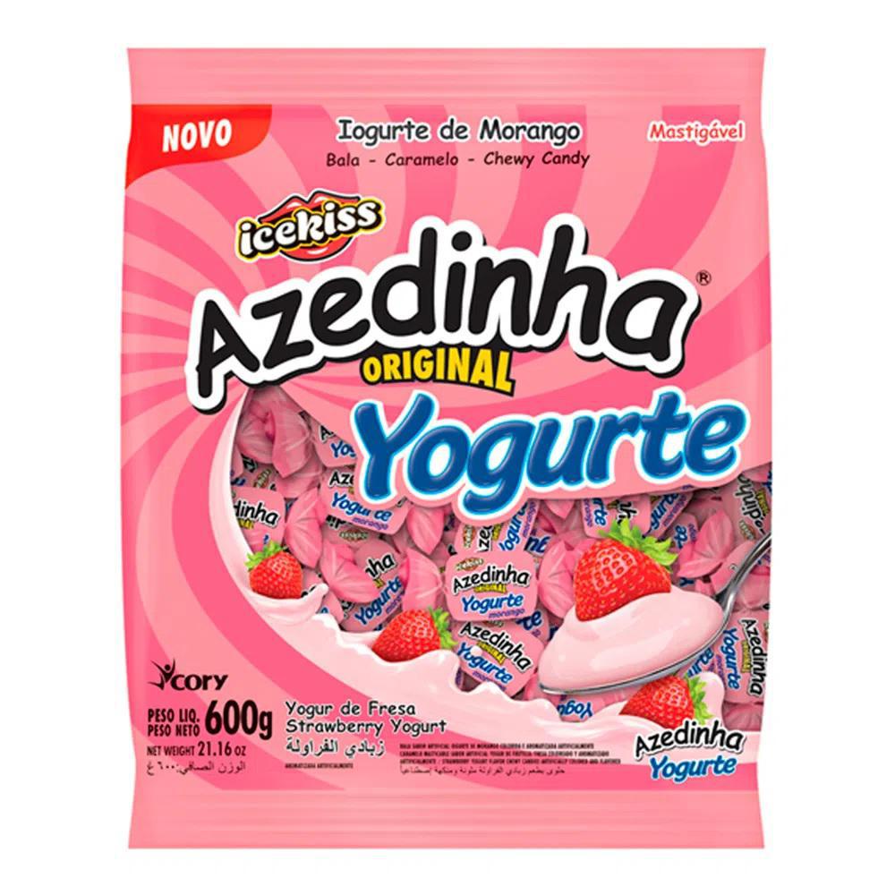 Miniatura Kit 4 Pacotes Bala Azedinha Iogurte Mastigável 600Gr Cada