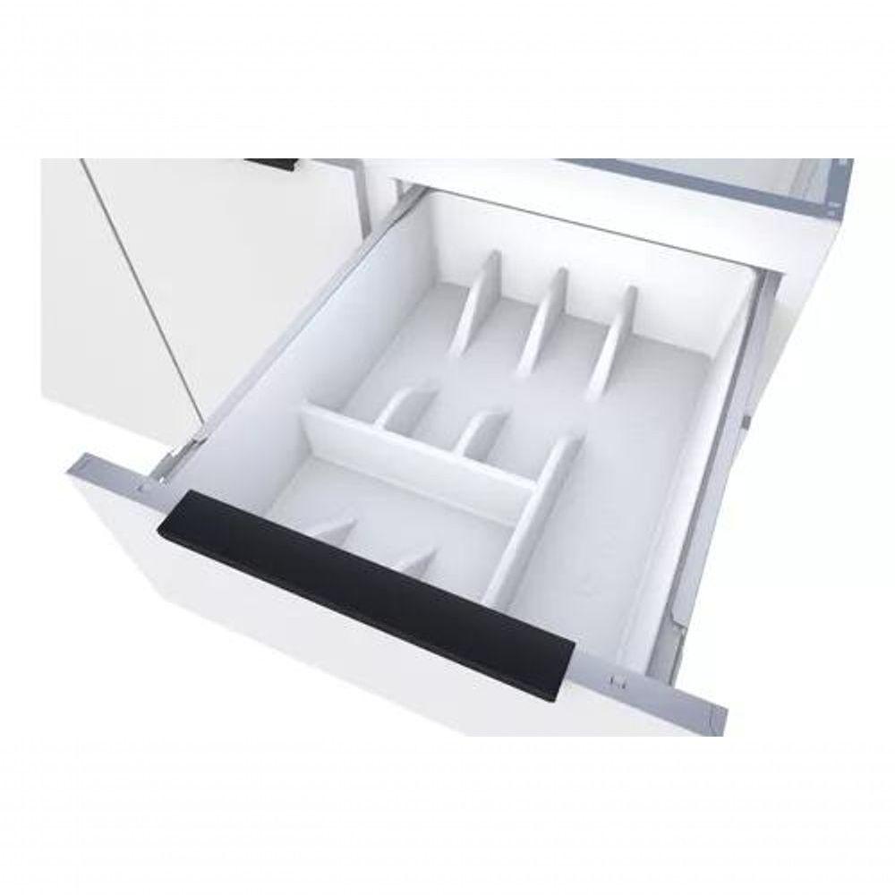 Conjunto Cozinha Jupter 100% Aço Reforçado 1.80 Mt -gabinete + Armario Aereo - Cozimax branco