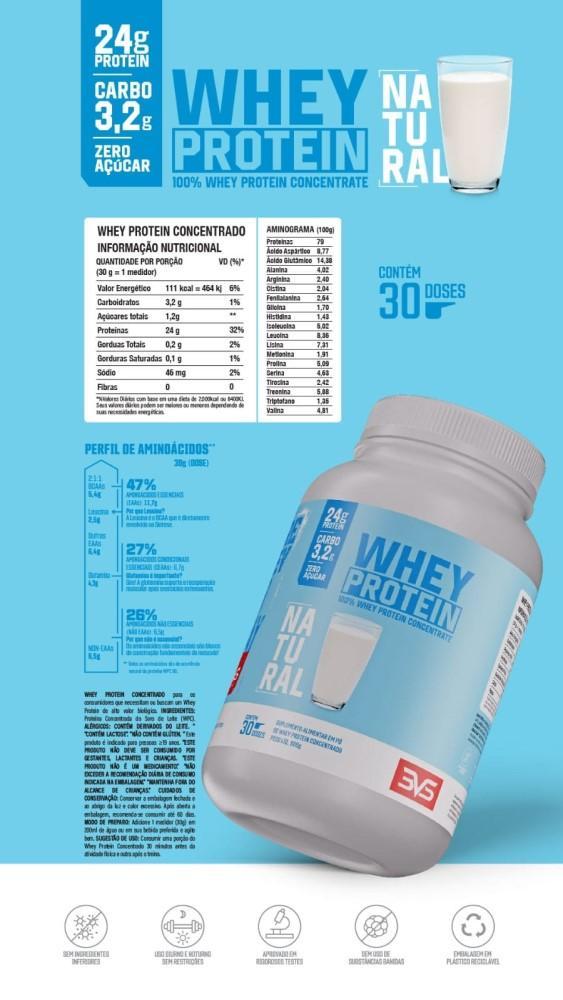 Miniatura Whey Protein - 100% Whey Concentrado 900G - 3Vs Nutrition