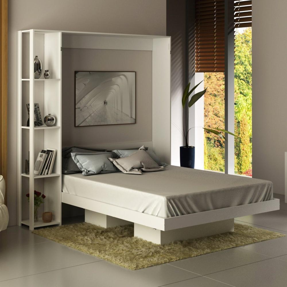 Miniatura Cama Articulada de Casal 4 Prateleiras 2 Nichos 178,5x193cm CM8014 Tecnomobili Branco