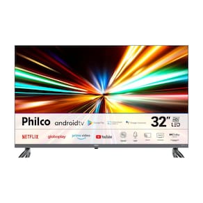 Miniatura Smart TV LED 32" Philco HD P32SAA Google TV, HDR10 e Processador Quad-Core, HDMI, USB e Wi-Fi