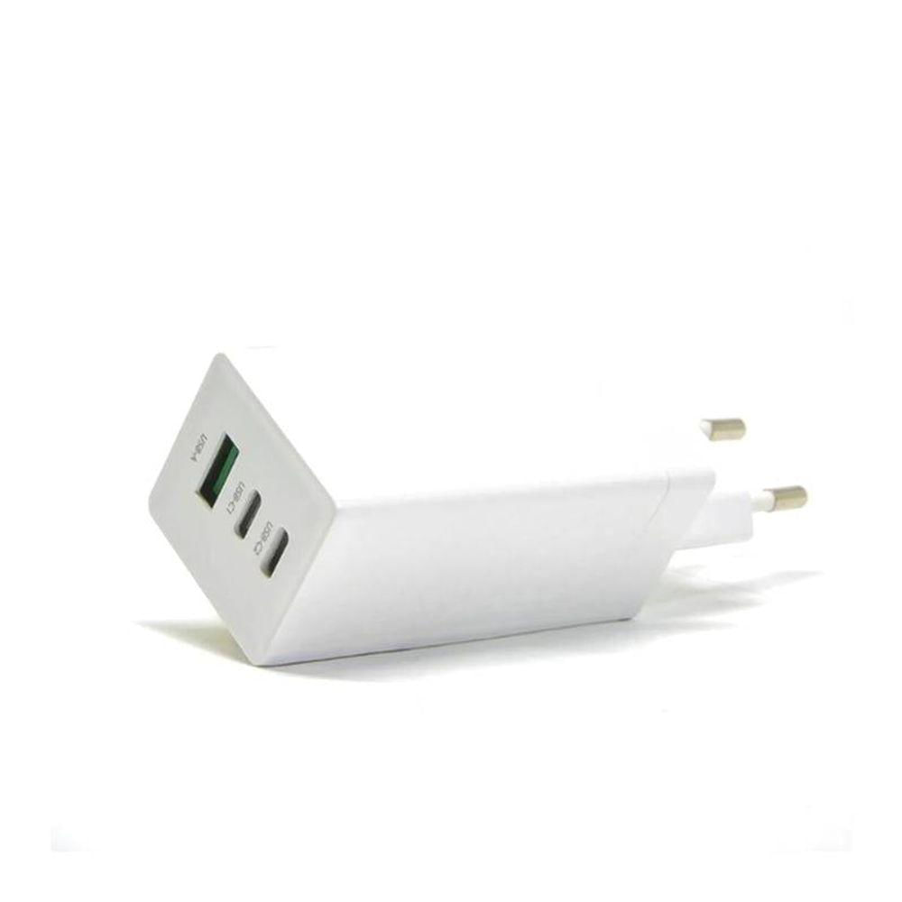 Carregador Ultra Rápido Gan 65w Quick Charger 3 Portas
