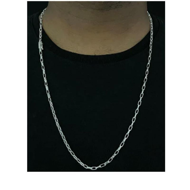 Miniatura Corrente Cartier Boleada 3Mm Prata 925 Pratiada Boa