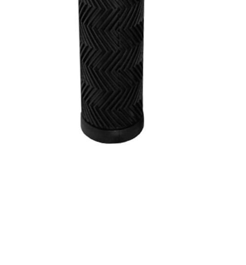 Manopla Mtb Gts Liso Anel Trava Alumínio Preto Com Branco