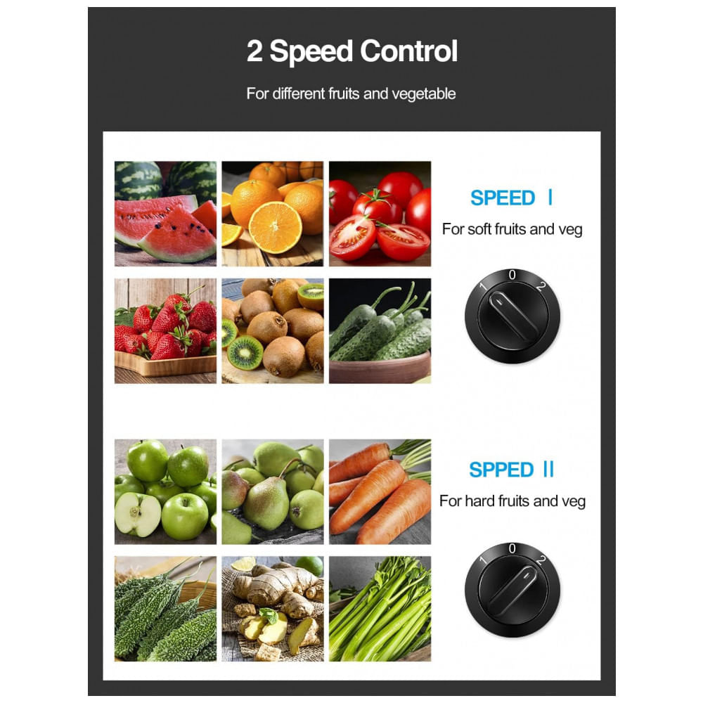 Miniatura Centrifuga de Frutas em Aço Inoxidável com Bocal Largo, 110V 500W, QCen, Vermelho