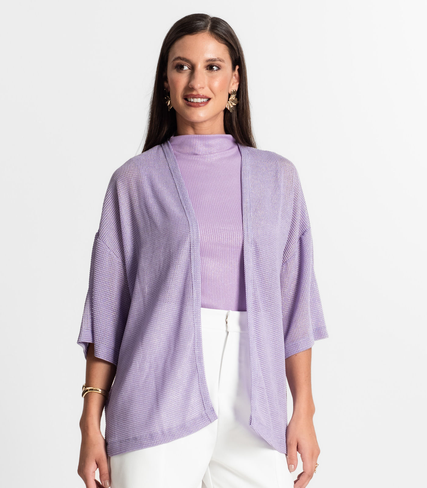 Miniatura Kimono Feminino Com Brilho Rovitex Roxo G