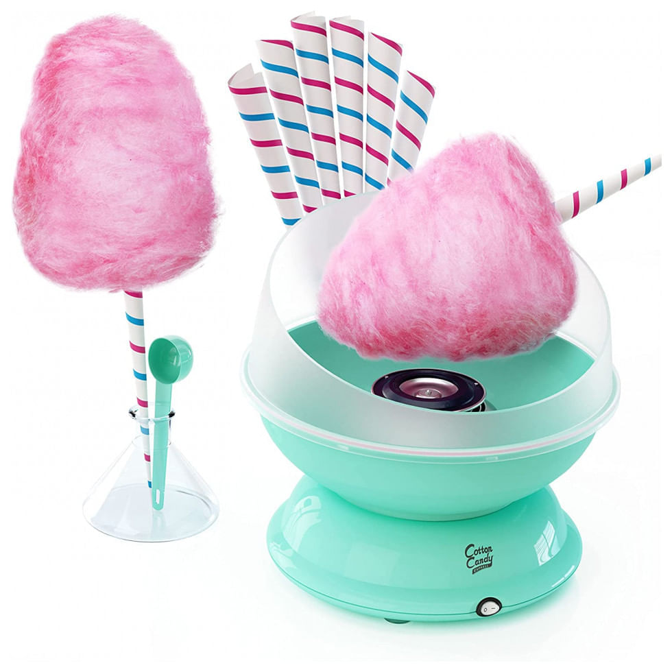 Miniatura Cotton Candy Express BB1000 S Máquina de Algodão Doce Elétrica Profissional, 110V, Azul