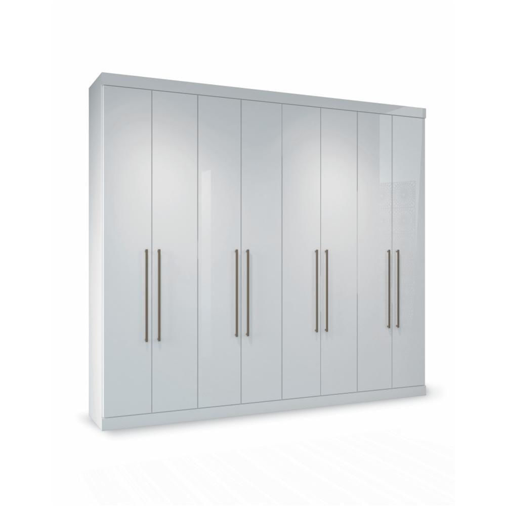 Conjunto Guarda Roupa E Cabeceira Alan Branco