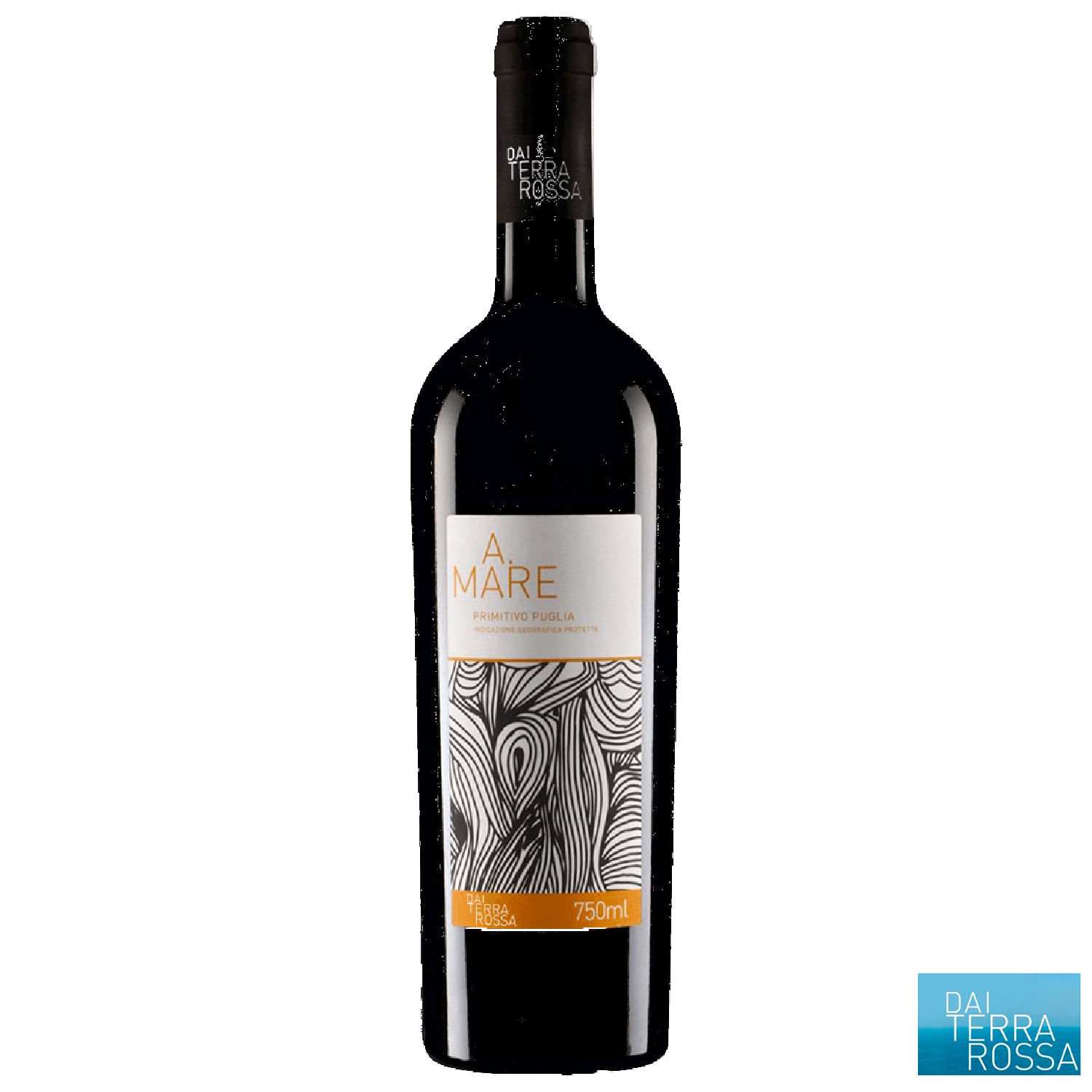 Miniatura Vinho Tinto Dai Terra Rossa A. Mare Primitivo Puglia IGP 2019 750 ml