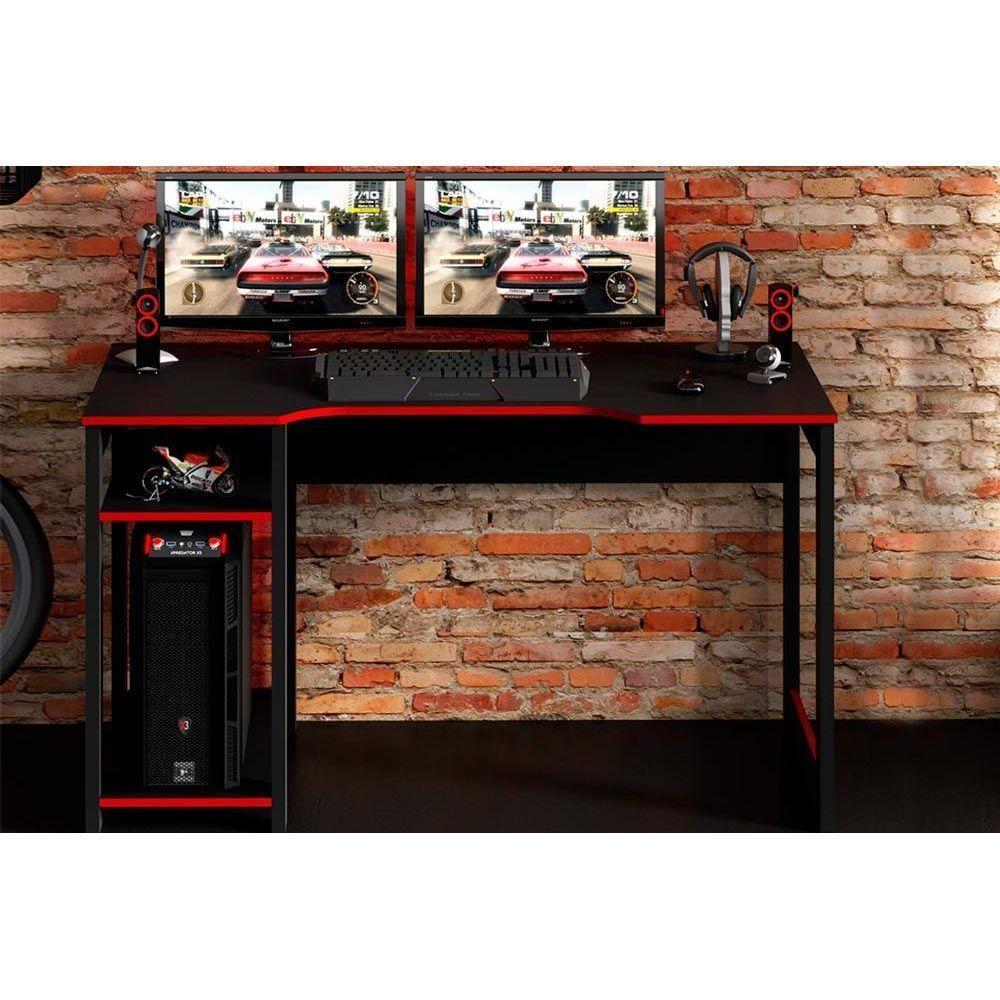 Miniatura Mesa Computador Gamer Me4152 Preto/vermelho - Tecno Mobili